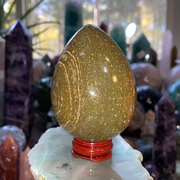 🔥SALE🔥 Ocean Jasper Crystal Egg Carving! - Picture 2 of 4